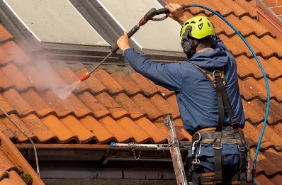 Démoussage et hydrofuge de toiture à Ménarmont
